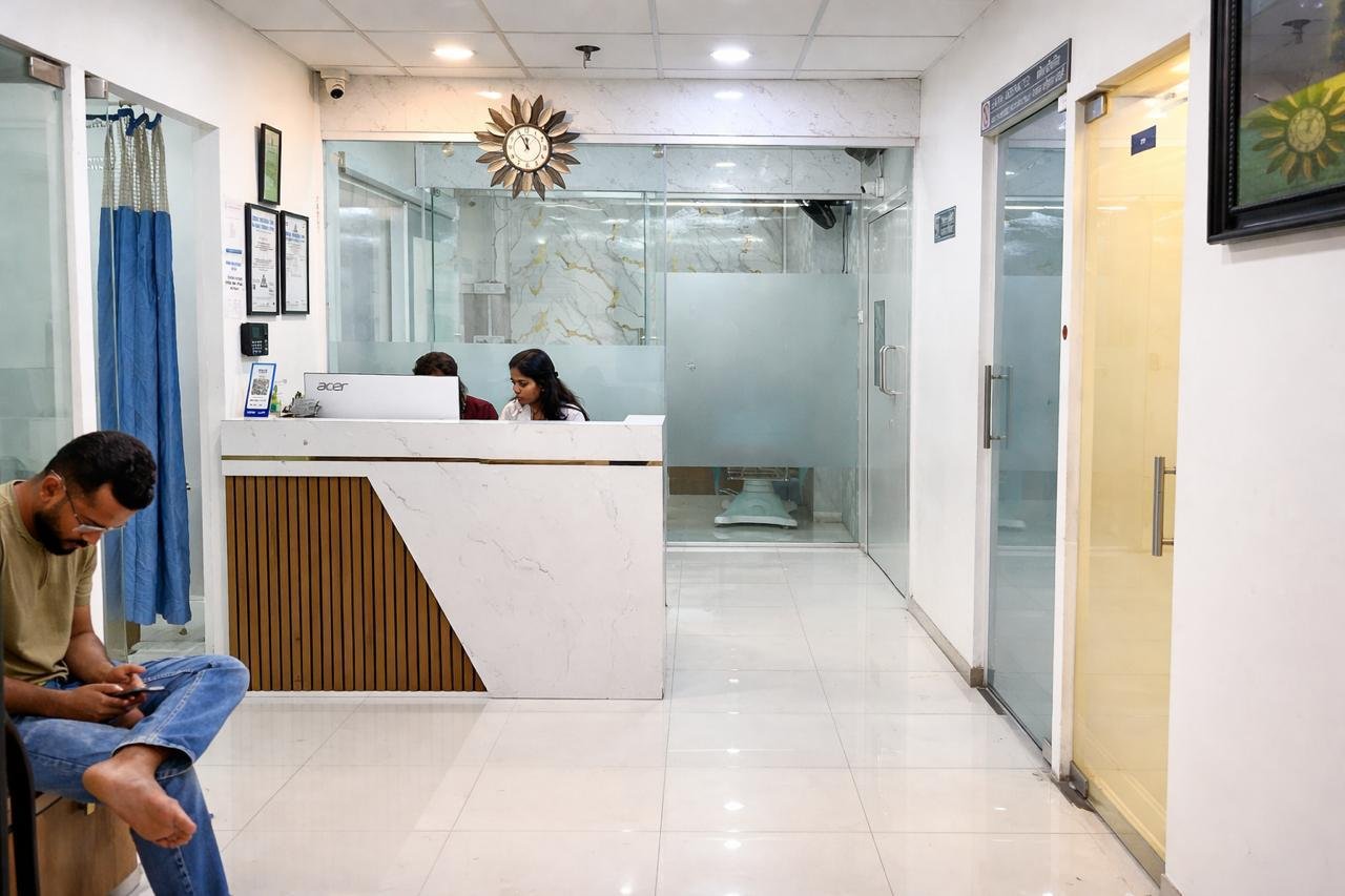 Patient consultation at Dr. Jadhav Piles Laser Centre